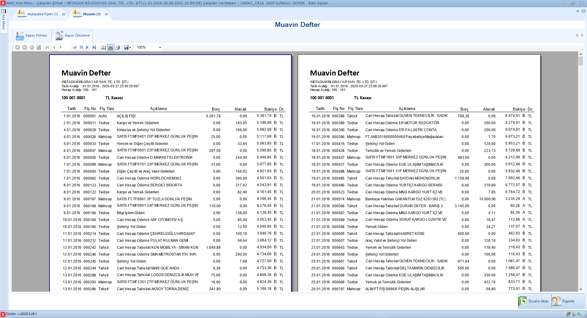 Muavin Raporu Örneği
