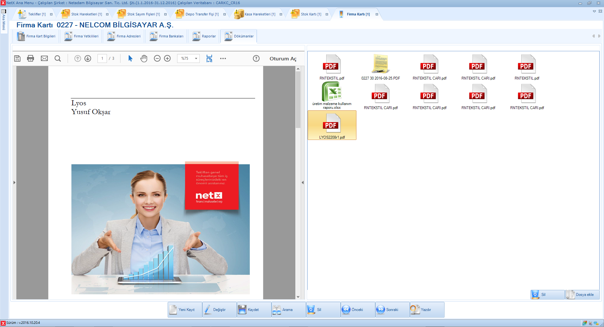 Cari Hesaba Ait Dökümanlar