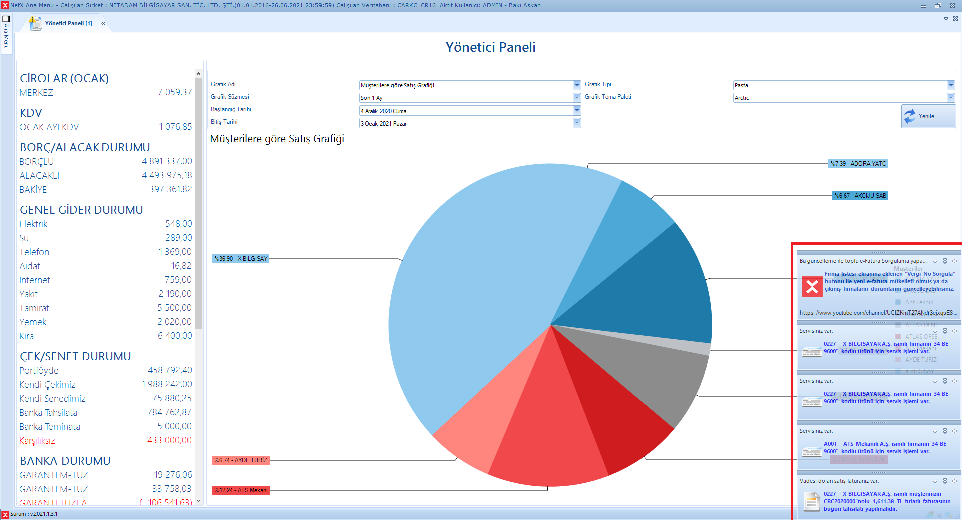 Servis Modülü İle İlgili Uyarılar