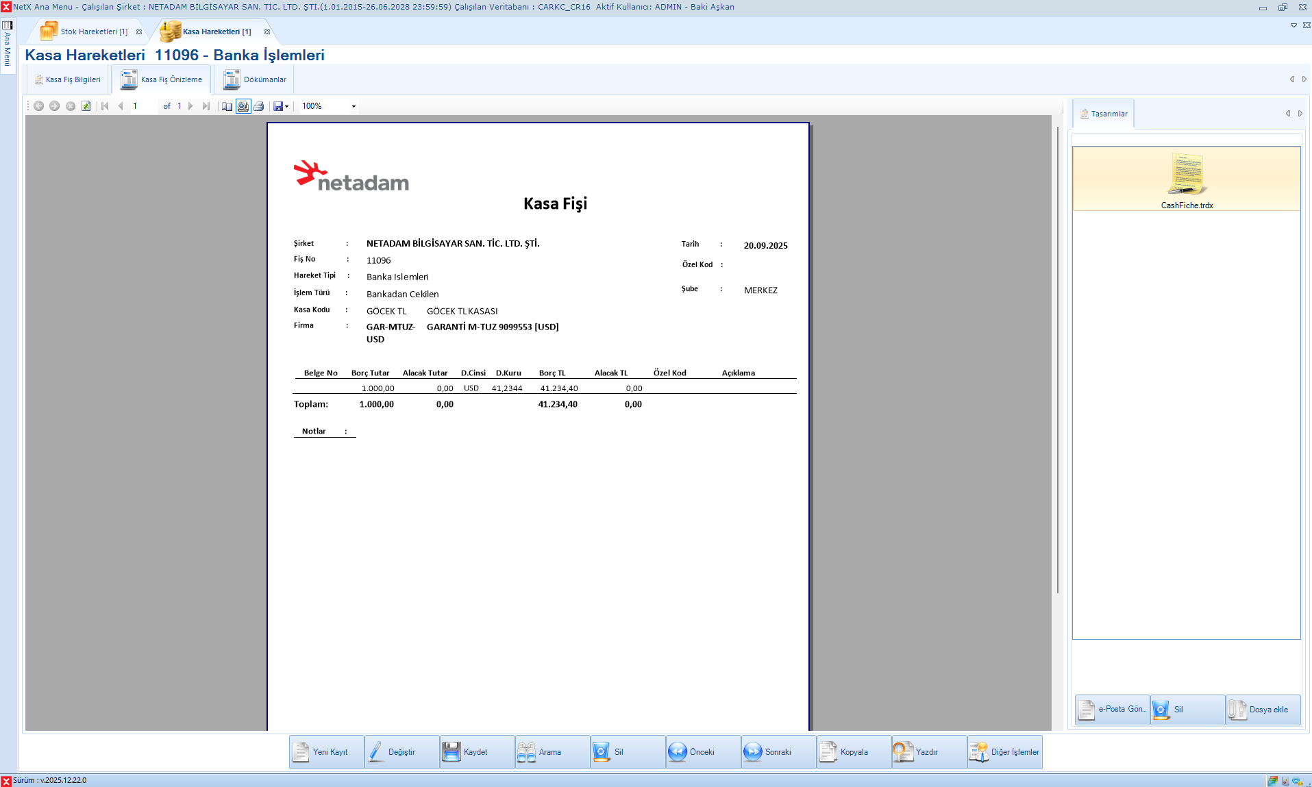 Kasa Fişi Yazdırma Örneği