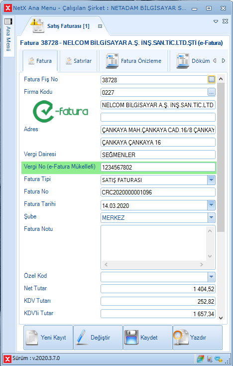 El Terminali Fatura Grişi