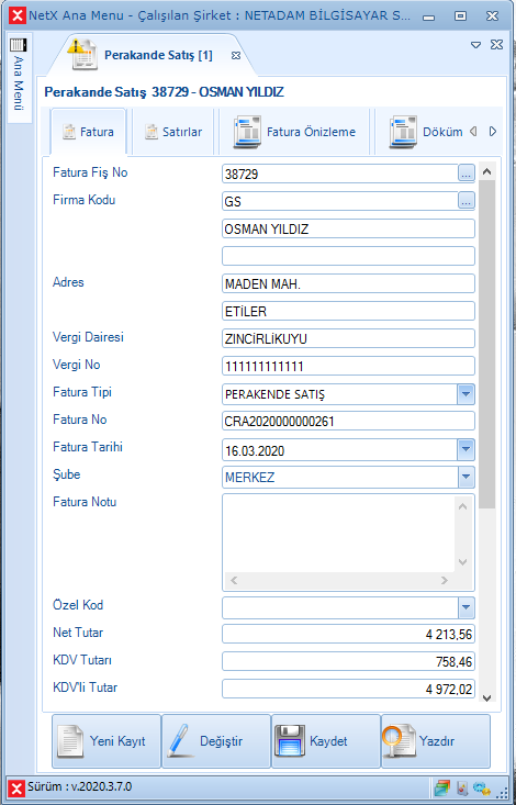 El Terminali ile Perakende Satış
