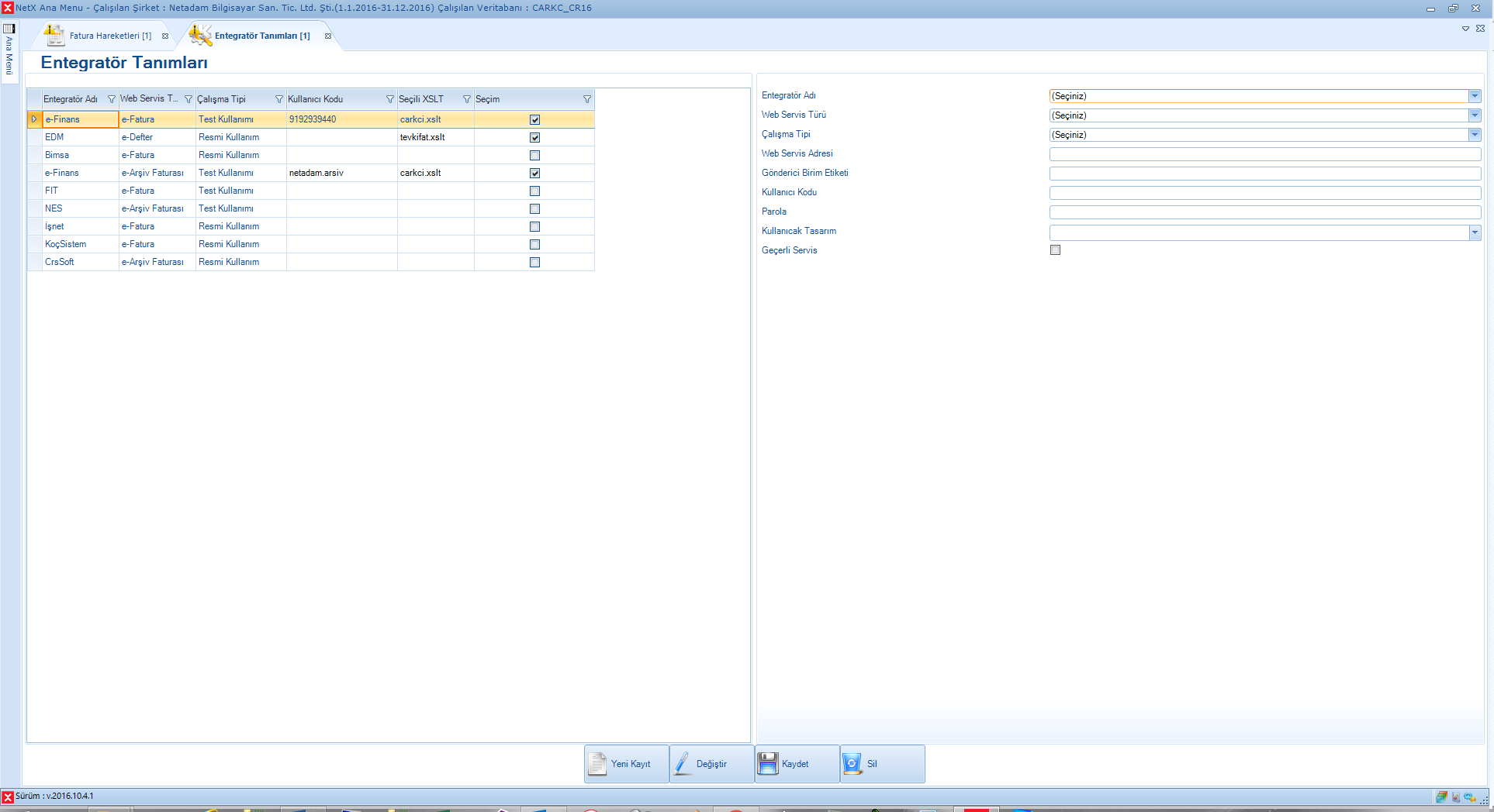 Entegrator Firmaları