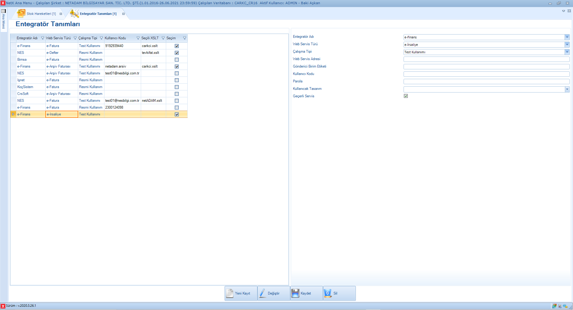 Entegratör Firmaların Tanımları